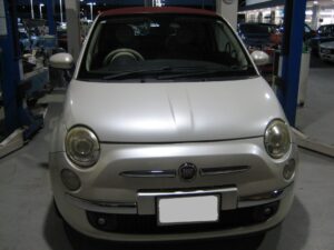 フィアット500C　ハンドルが重い／警告灯点灯　 修理記録