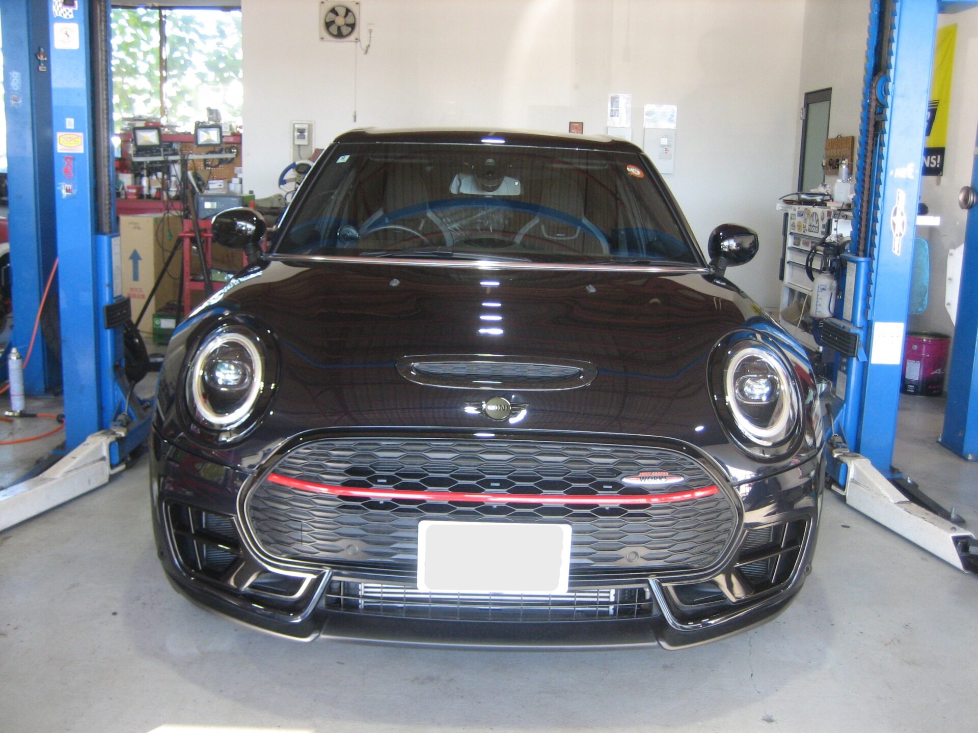 ミニクラブマン　スタッドレスタイヤ付替え作業記録