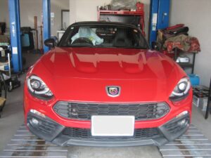 アバルト124スパイダー　車検整備